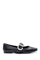 Women's Leather Buckle Detailed Ballerinas | Derimod Women's Leather Buckle Detailed Ballerinas | Derimod