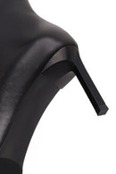 Woman Black Zip Closure Stiletto Heel Leather Boots | Derimod Woman Black Zip Closure Stiletto Heel Leather Boots | Derimod