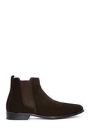 Men's Brown Suede Leather Chelsea Boots | Derimod Men's Brown Suede Leather Chelsea Boots | Derimod