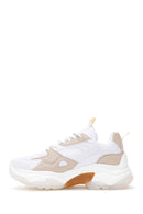 Women's Beige Thick Soled Sneaker | Derimod Women's Beige Thick Soled Sneaker | Derimod