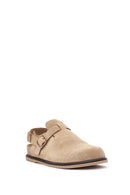 Women's Camel Back Tie Suede Leather Sandals | Derimod Women's Camel Back Tie Suede Leather Sandals | Derimod