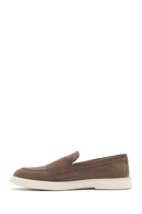 Men's Beige Double Buckle Suede Leather Casual Loafer | Derimod Men's Beige Double Buckle Suede Leather Casual Loafer | Derimod