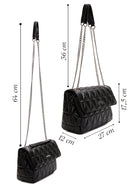 Women's Black Long Strap Quilted Shoulder Bag | Derimod Women's Black Long Strap Quilted Shoulder Bag | Derimod