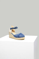 Lacivert Dolgu Topuk Kadın Espadril | Derimod Lacivert Dolgu Topuk Kadın Espadril | Derimod