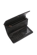 Women's Black Wallet with Strap Detail | Derimod Women's Black Wallet with Strap Detail | Derimod