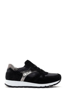 Kadın Siyah Süet Deri Detaylı Sneaker | Derimod Kadın Siyah Süet Deri Detaylı Sneaker | Derimod