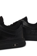 Erkek Siyah Bağcıklı Deri Sneaker | Derimod Erkek Siyah Bağcıklı Deri Sneaker | Derimod