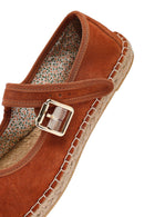 Women's Orange Strappy Suede Espadrilles | Derimod Women's Orange Strappy Suede Espadrilles | Derimod