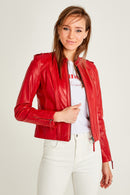 Sugar Kadın Deri Ceket | Derimod Sugar Kadın Deri Ceket | Derimod