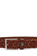 Men's Brown Braided Leather Belt | Derimod Men's Brown Braided Leather Belt | Derimod