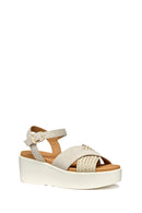 Geox Kadın Bej D Xand 2.2S A - Suede Bilekten Tokalı Dolgu Topuklu Deri Sandalet | Derimod Geox Kadın Bej D Xand 2.2S A - Suede Bilekten Tokalı Dolgu Topuklu Deri Sandalet | Derimod