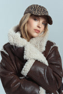 Colorado Women's Brown Double Breasted Teddy Coat | Derimod Colorado Women's Brown Double Breasted Teddy Coat | Derimod