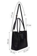 Women's Black Long Strap Shoulder Bag | Derimod Women's Black Long Strap Shoulder Bag | Derimod