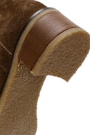 Women's Tan Suede Leather Boots | Derimod Women's Tan Suede Leather Boots | Derimod