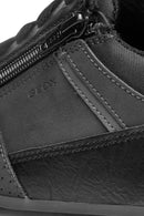 Geox Men's Black Elver Zipper Detailed Lace-Up Leather Casual Shoes | Derimod Geox Men's Black Elver Zipper Detailed Lace-Up Leather Casual Shoes | Derimod