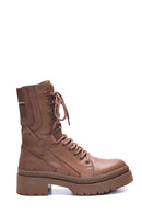 Women's Leather Thick Soled Boots | Derimod Women's Leather Thick Soled Boots | Derimod