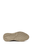 Men's Beige Lace-up Leather Sneaker | Derimod Men's Beige Lace-up Leather Sneaker | Derimod