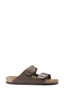 Birkenstock Men's Brown Birko-Flor Slippers | Derimod Birkenstock Men's Brown Birko-Flor Slippers | Derimod