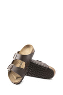 Birkenstock Men's Brown Birko-Flor Slippers | Derimod Birkenstock Men's Brown Birko-Flor Slippers | Derimod