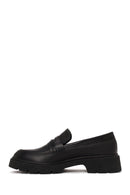 Kadın Siyah Kalın Tabanlı Deri Maskülen Loafer | Derimod Kadın Siyah Kalın Tabanlı Deri Maskülen Loafer | Derimod