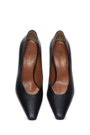 Women's Black Leather Thin Heeled Shoes | Derimod Women's Black Leather Thin Heeled Shoes | Derimod