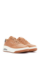 Skechers Men's Tan Uno Court Lace-Up Chunky Sole Sneaker | Derimod Skechers Men's Tan Uno Court Lace-Up Chunky Sole Sneaker | Derimod
