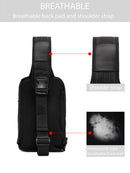 D-Pack Men's Black Long Strap Shoulder Bag | Derimod D-Pack Men's Black Long Strap Shoulder Bag | Derimod