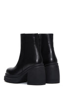 Women's Leather Platform Heeled Boots | Derimod Women's Leather Platform Heeled Boots | Derimod
