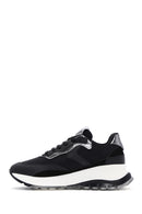 Kadın Siyah Bağcıklı Kalın Tabanlı Spor Sneaker | Derimod Kadın Siyah Bağcıklı Kalın Tabanlı Spor Sneaker | Derimod