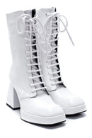 Women's Leather Lace Detailed Heeled Boots | Derimod Women's Leather Lace Detailed Heeled Boots | Derimod