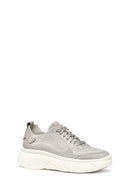Geox Women's Grey D Nebula 2.0 XA - Knit.Tex + Water Laced Fabric Sneaker | Derimod Geox Women's Grey D Nebula 2.0 XA - Knit.Tex + Water Laced Fabric Sneaker | Derimod