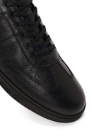 Male Black Lace-up Leather Sneaker | Derimod Male Black Lace-up Leather Sneaker | Derimod