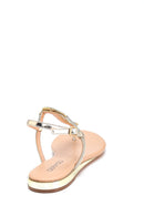 Women's Gold Stone Flat Sandals | Derimod Women's Gold Stone Flat Sandals | Derimod
