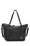 Kadın Siyah Uzun Askılı Kol Çantası | Derimod Kadın Siyah Uzun Askılı Kol Çantası | Derimod