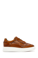Men's Tan Thick Sole Lace Up Leather Sneaker | Derimod Men's Tan Thick Sole Lace Up Leather Sneaker | Derimod