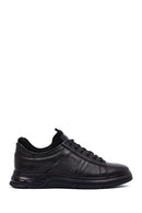 Male Black Lace-up Leather Casual Sneaker | Derimod Male Black Lace-up Leather Casual Sneaker | Derimod