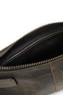 Men's Khaki Leather Waist Bag | Derimod Men's Khaki Leather Waist Bag | Derimod