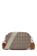 Women's Mink Long Strap Printed Crossbody Bag | Derimod Women's Mink Long Strap Printed Crossbody Bag | Derimod
