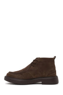 Male Mink Lace-Up Thick-Soled Suede Casual Boots | Derimod Male Mink Lace-Up Thick-Soled Suede Casual Boots | Derimod