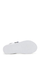 Women's White Leather Comfort Sandals | Derimod Women's White Leather Comfort Sandals | Derimod
