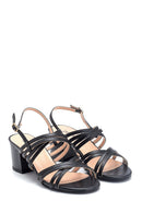Women's Thick Heeled Leather Sandals | Derimod Women's Thick Heeled Leather Sandals | Derimod