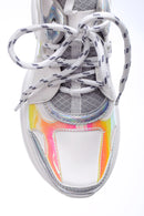 Kadın Gümüş Detaylı Sneaker | Derimod Kadın Gümüş Detaylı Sneaker | Derimod