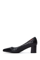 Women's Leather Gritti For Derimod Quilted Heeled Shoes | Derimod Women's Leather Gritti For Derimod Quilted Heeled Shoes | Derimod