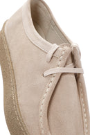 Women's Beige Suede Leather Masculine Shoes | Derimod Women's Beige Suede Leather Masculine Shoes | Derimod