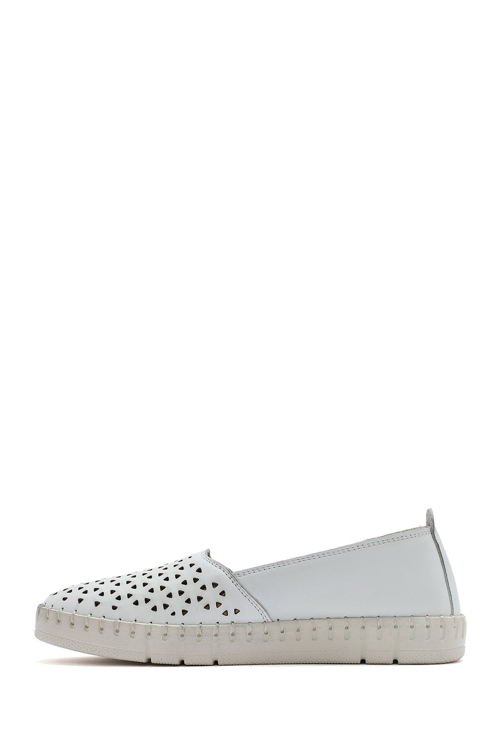 Kadın Beyaz Deri Comfort Loafer