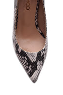 Women's Snakeskin Patterned Heeled Shoes | Derimod Women's Snakeskin Patterned Heeled Shoes | Derimod