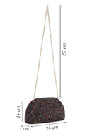 Women's Multi-Colored Long Chain Strap Stone Evening Clutch Bag | Derimod Women's Multi-Colored Long Chain Strap Stone Evening Clutch Bag | Derimod