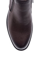 Men's Zipper Detailed Leather Boots | Derimod Men's Zipper Detailed Leather Boots | Derimod