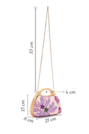 Women's Purple Long Strap Sequin Patterned Mini Box Clutch Bag | Derimod Women's Purple Long Strap Sequin Patterned Mini Box Clutch Bag | Derimod