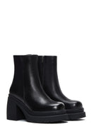 Women's Leather Platform Heeled Boots | Derimod Women's Leather Platform Heeled Boots | Derimod